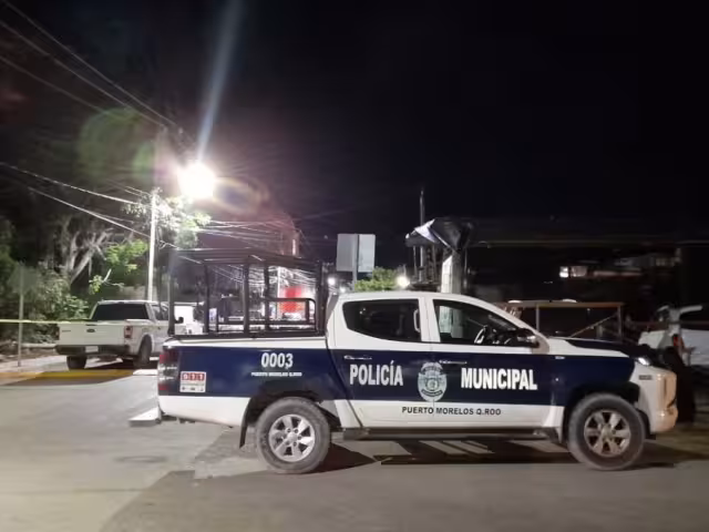 Policías acordonaron el área en Puerto Morelos