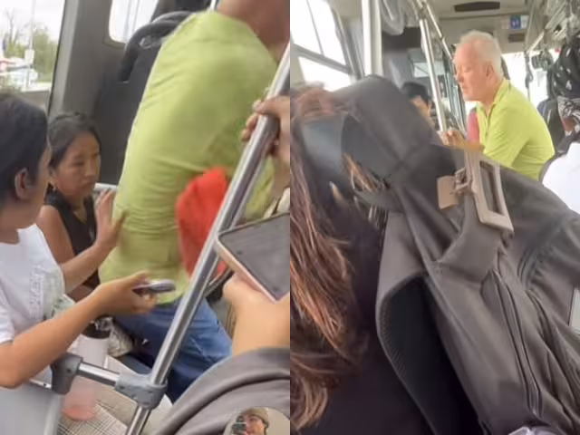 El abuelito no logró hacer entrar en razón a la pasajera