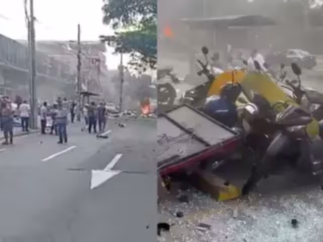 Videos difundidos en redes sociales muestran la magnitud del estallido