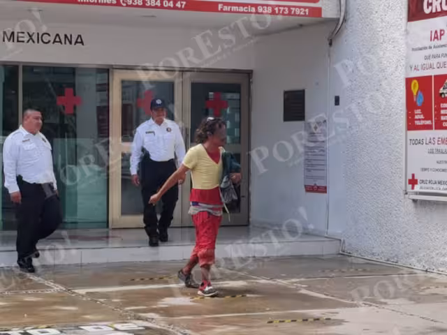 Sujeto altera el orden en la Cruz Roja de Ciudad del Carmen y causa alarma