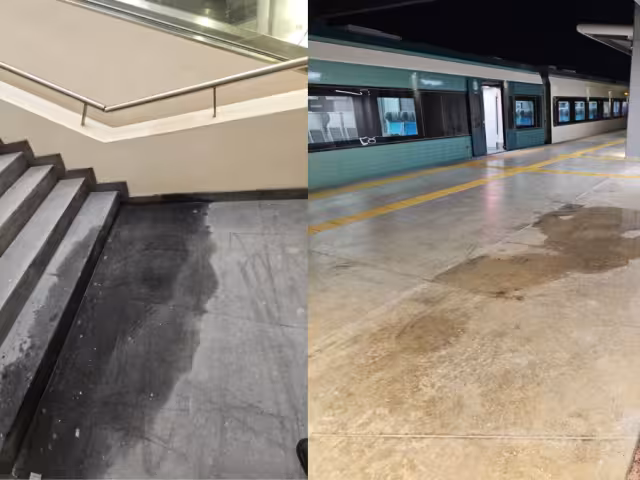 Filtraciones de agua registradas en áreas comunes y de abordaje-descenso de vagones