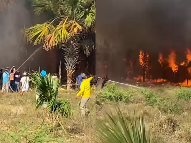 El incendio en Chiquilá amenazaba con alcanzar una gasolinera 