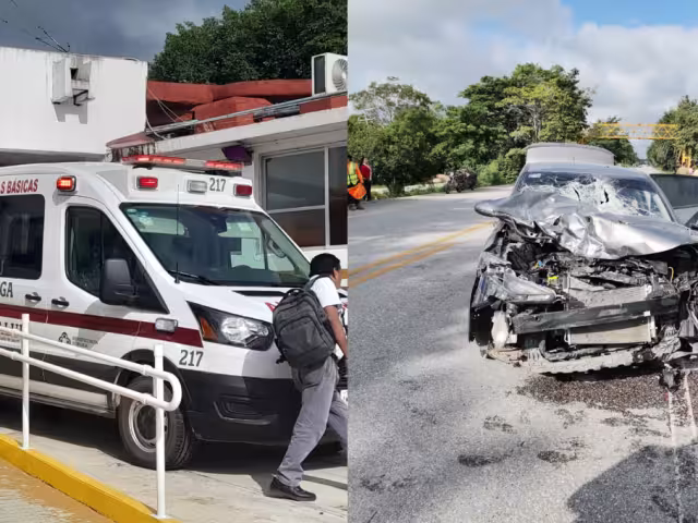Una camioneta, que se dio a la fuga, impactó el automóvil de los maestros cerca del ejido Justicia Social
