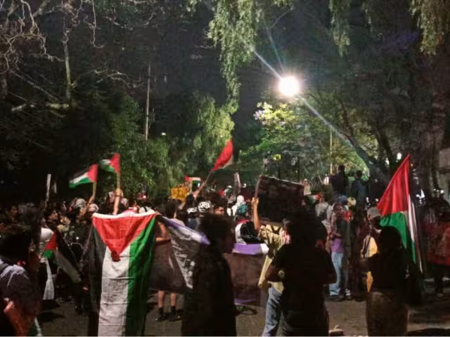 Así se desarrolló la marcha pacífica, a favor de Palestina, en CDMX