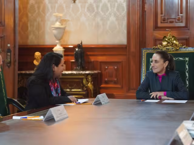 Reunión de la presidenta Clsaudia Sheinbaum con Shelly Shetty, directora ejecutiva en Fitch Ratings