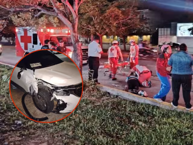 Una pareja fue atropellada mientras viajaba en motocicleta sobre la avenida Bonampak, en Cancún.