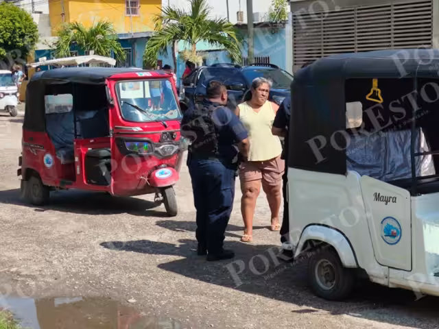 Se registró una movilización policiaca en el fraccionamiento Arcila por el reporte de un pochimóvil cuyo conductor presuntamente ingería alcohol mientras trabajaba.