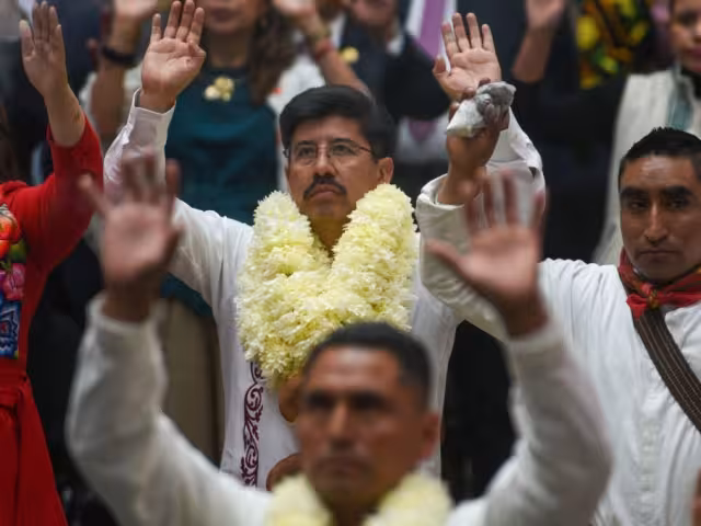 Hugo Aguilar Ortiz agradeció a las comunidades por acompañar el inicio de este nuevo ciclo judicial