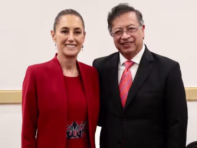 Claudia Sheinbaum Pardo, presidenta de México y Gustavo Petro, presidente de Colombia