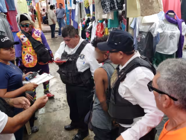 El "diablito" fue asegurado por agentes estatales tras amenazar a comerciantes y clientes
