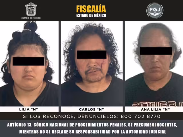 Un juez del Estado de México impuso prisión preventiva justificada a Carlos “N”, Ana Lilia “N” y Lilia “N”, señalados como responsables de la desaparición y homicidio de Fernandito,