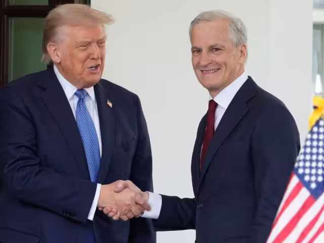 El presidente de Estados Unidos, Donald Trump, recibió en la Casa Blanca al  primer ministro noruego, Jonas Gahr Støre