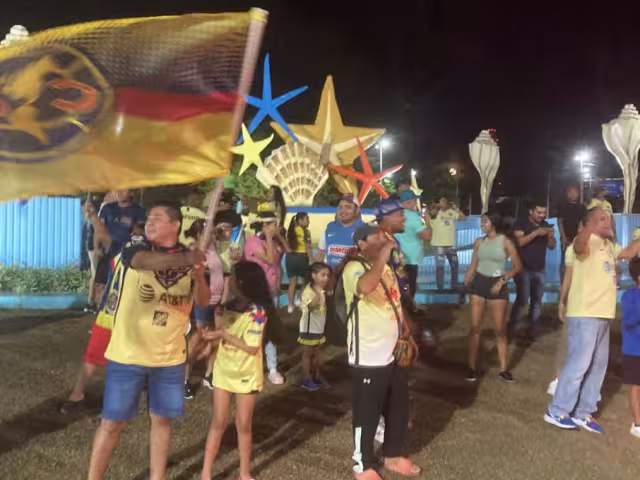 Fanáticos del América, presentes en la Glorieta del Ceviche