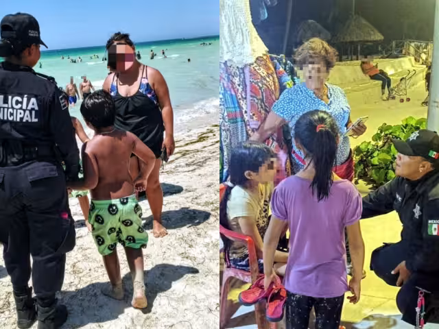 Elementos de la Policía Municipal reunieron a los menores con sus familiares