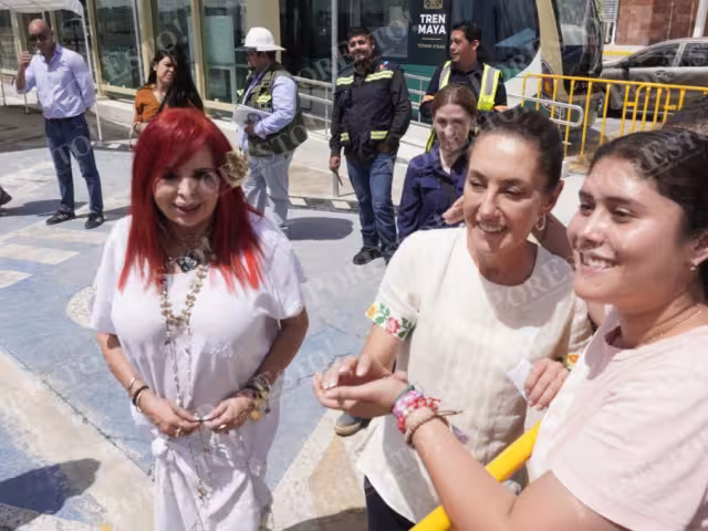 Claudia Sheinbaum supervisa avance del Tren Ligero en Campeche, que conectará con el Tren Maya
