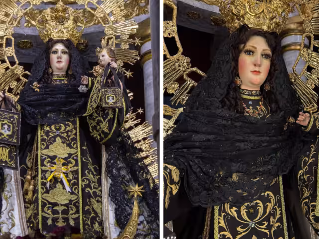La Virgen del Carmen Acompaña a sus Fieles en la Cuaresma con Mantilla Negra