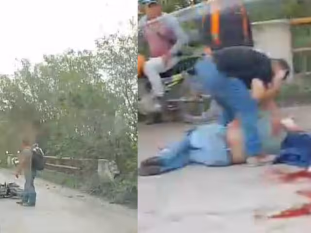 Motociclista impacta de frente contra camioneta que transportaba kayaks