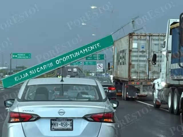 La señalización colapsó ante las fuertes lluvias