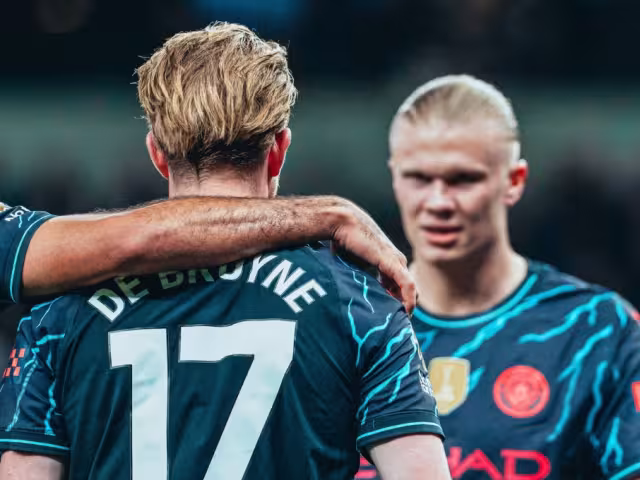 La conexión entre Kevin De Bruyne y Erling Haaland fue vital para Manchester City