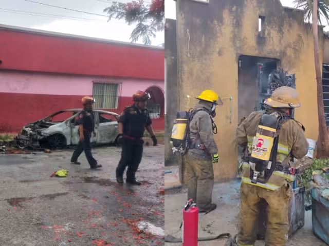 Dos siniestros relacionados con fuego fueron atendidos por elementos de la SSP