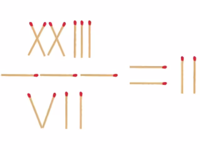 ¿Qué cerillo cambiarías de sitio para encontrar el resultado?