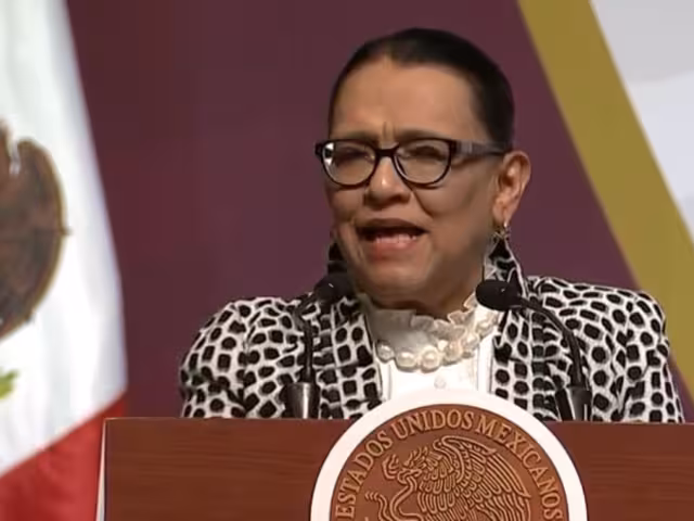 Rosa Icela Rodríguez Velázquez,  titular de la Secretaría de Gobernación