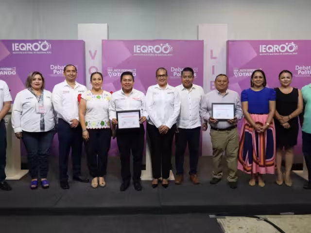 Participantes del debate a presidente municipal de José María Morelos, Quintana Roo
