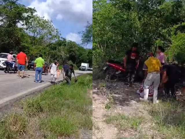 Dos adultos mayores resultaron heridos en un accidente en la vía federal 261.