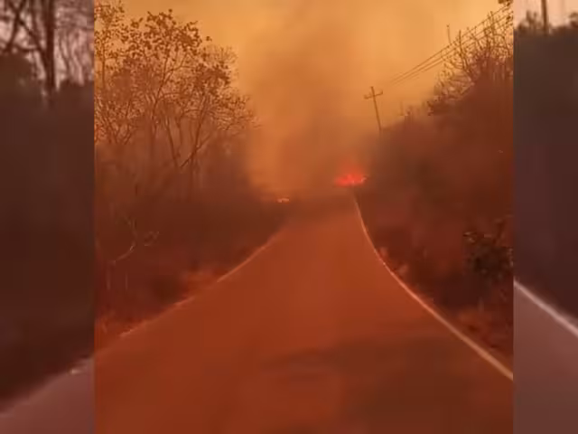 A través de las redes sociales se compartió el video del momento del incendio en San José de las Montañas
