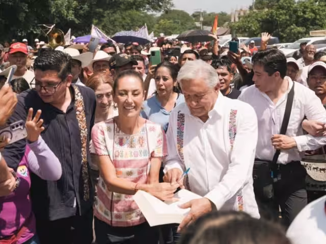 Claudia Sheinbaum y Andrés Manuel López Obrador en Guerrero