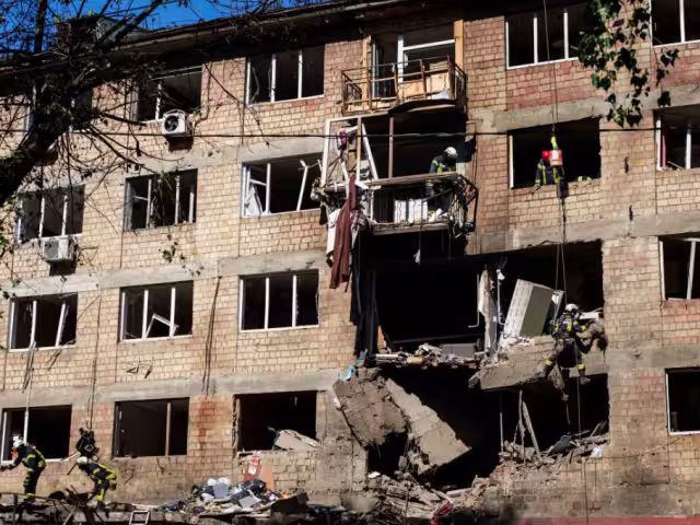 Uno de los puntos más golpeados fue el distrito de Solomianski