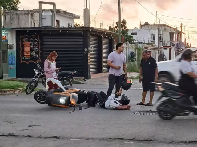 Guardia de seguridad sufre accidente que la dejó lesionada en Chetumal
