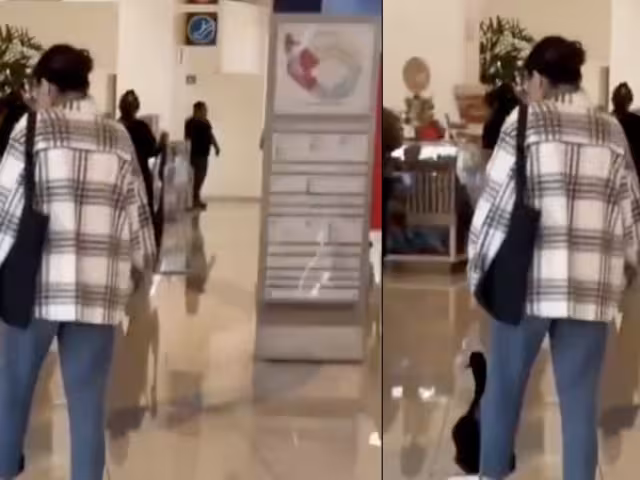 Mujer se hace viral por pasear a su pato en un centro comercial