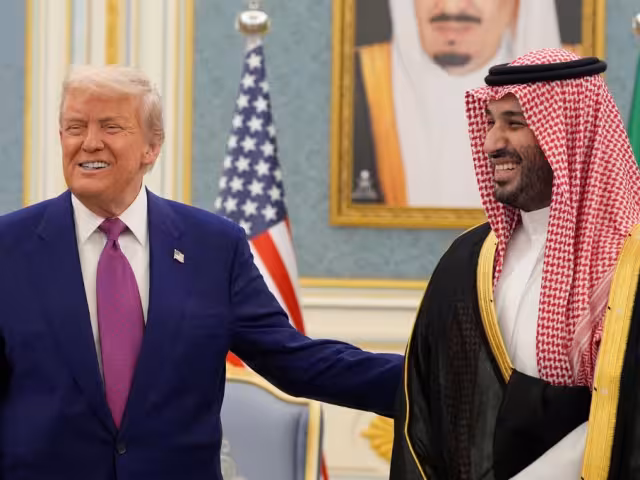 Presidente Donald Trump y el príncipe saudil, Mohammed bin Salman