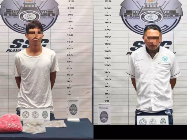 Arrestan a dos sujetos por narcomenudeo en Playa del Carmen