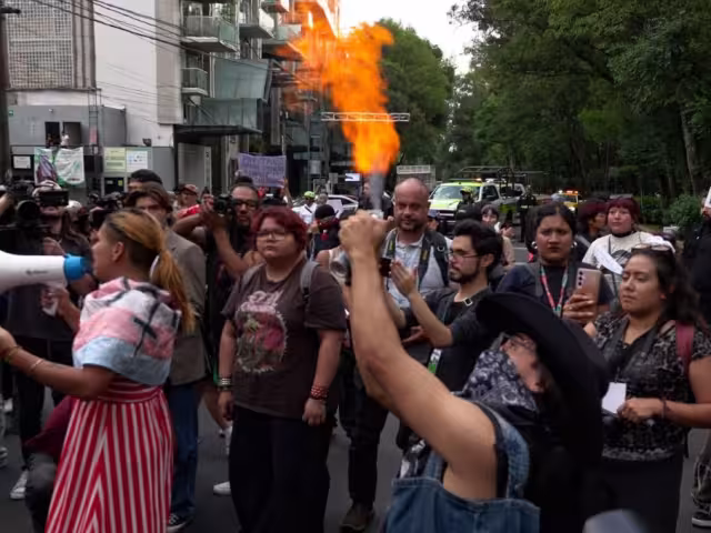 Asimismo la embajada subrayó que la legislación mexicana prohíbe a ciudadanos extranjeros participar en manifestaciones de índole política
