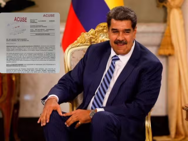 El líder prrista compartió una imagen del documento presentado ante la FGR, asegurando que Nicolás Maduro debe responder ante la justicia mexicana
