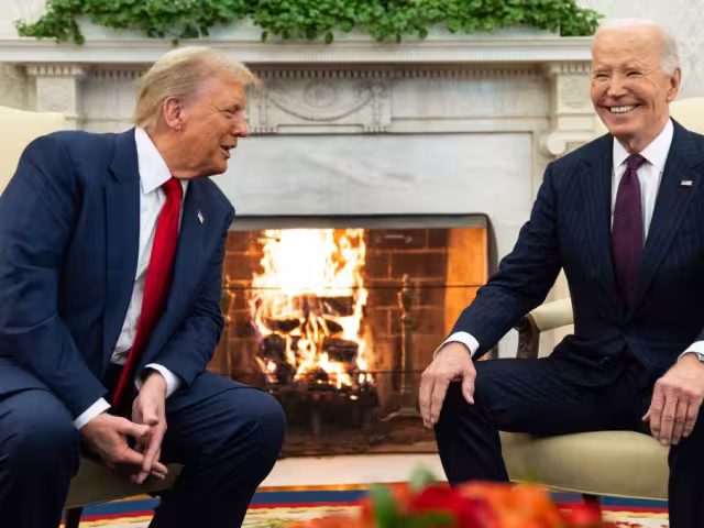 Donald Trump, presidente electo de Estados Unidos aseguró que fue "muy agradable" la reunión sostenida con el mandatario saliente, Joe Biden