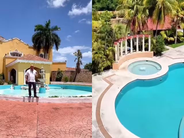 Uno de los principales atractivos de la mansión es la enorme piscina