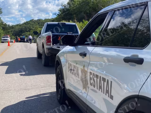 Policías ministeriales de la FGE Campeche aseguraron cinco casquillos percutidos sobre la carretera Campeche–Uayamón.