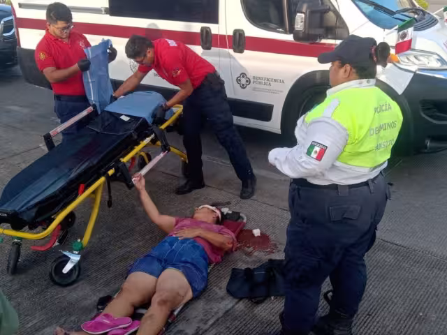Mujer resulta herida tras ser atropellada en Chetumal