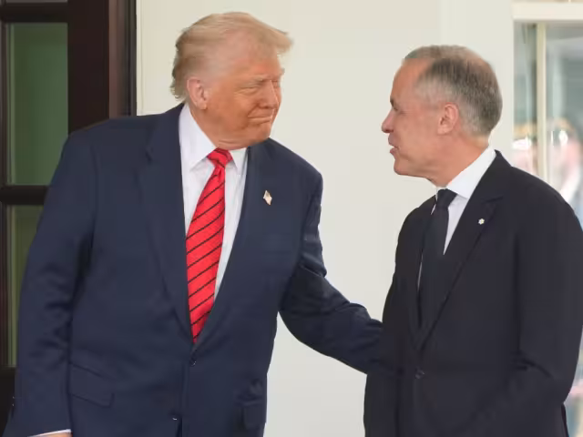 Donald Trump, presidente de estados Unidos y Mark Carney, primer ministro de Canadá