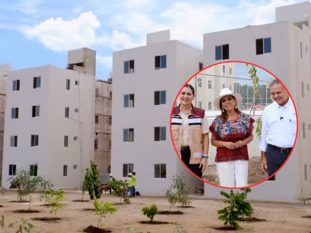 La gobernadora de Quintana Roo y el director del INFONAVIT, Octavio Romero Oropeza, recorrieron el fraccionamiento “El Edén”.