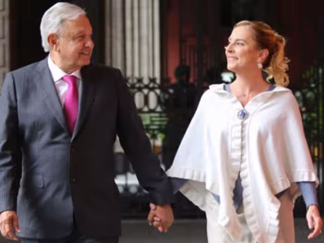 Presidente de México, Andrés Manuel Löpexz Obrador y su esposa, Beatriz Gutiérrez Müller