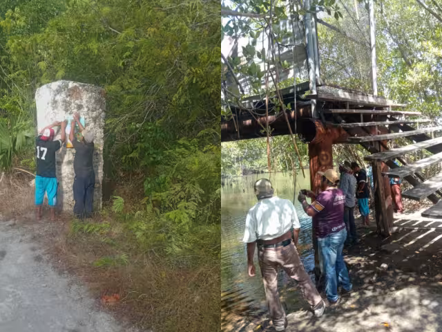 La Isla de Jaina está en abandono: su puente está colapsado y los caminos son intransitables.