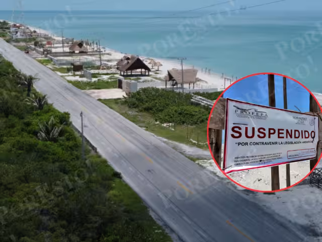 Casas y palapas abandonadas invaden carretera federal en Ciudad del Carmen