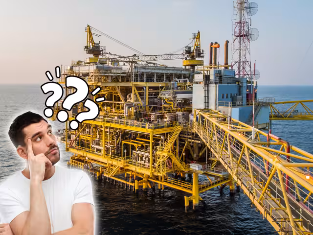 Las plataformas petroleras en alta mar son gigantes de la ingeniería.