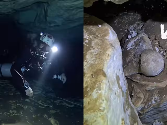 Los restos óseos se encuentran a 20 metros de profundidad