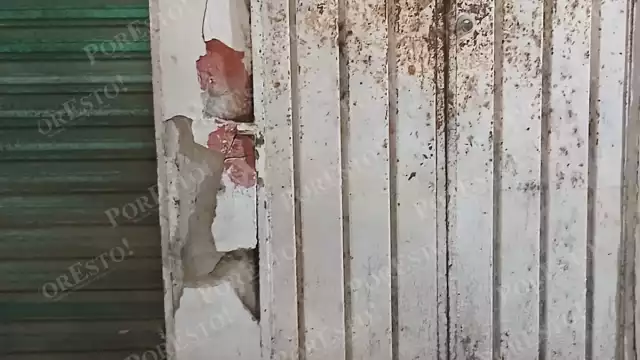 Sospechosos huyen tras dañar fachada de tienda en Héctor Pérez Martínez