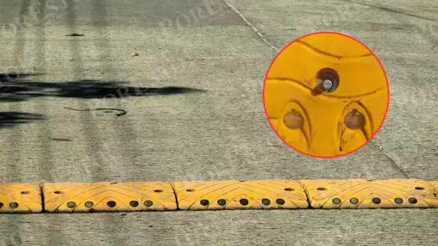 Clavos salidos en topes provocan ponchaduras y accidentes en Carmen